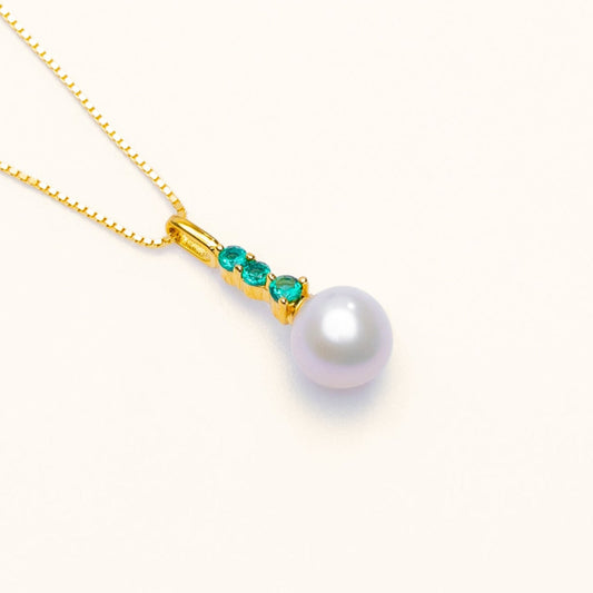 Aurora Pearl Pendant (Emerald)
