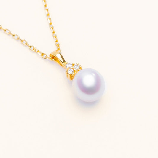 Trinity Pearl Pendant (Diamond)